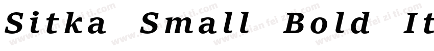 Sitka Small Bold Italic字体转换
